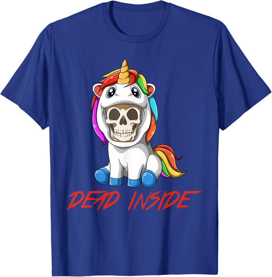 Dead Inside - Sarcastic Unicorn Parody Gift T-Shirt - T-Shirt | Royal