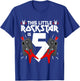 5 Year Old Rock And Roll Star Birthday Party Guitar 5th Gift T-Shirt - T-Shirt | Royal