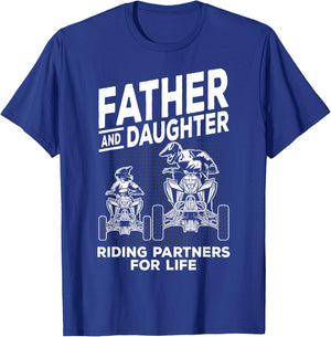 Quad Bike Father and Daughter ATV Girl T-Shirt - T-Shirt | Royal