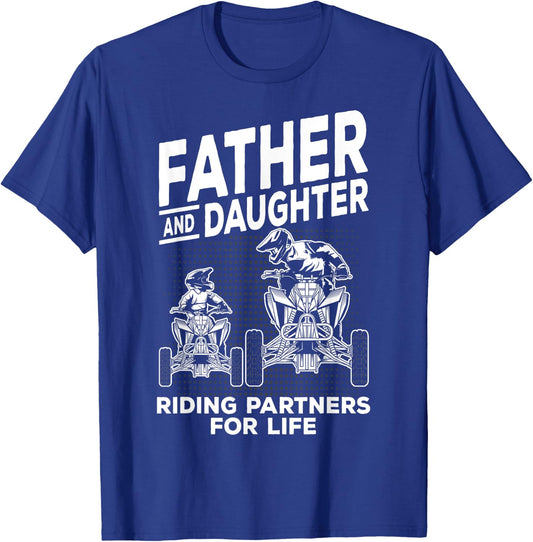 Quad Bike Father and Daughter ATV Girl T-Shirt - T-Shirt | Royal