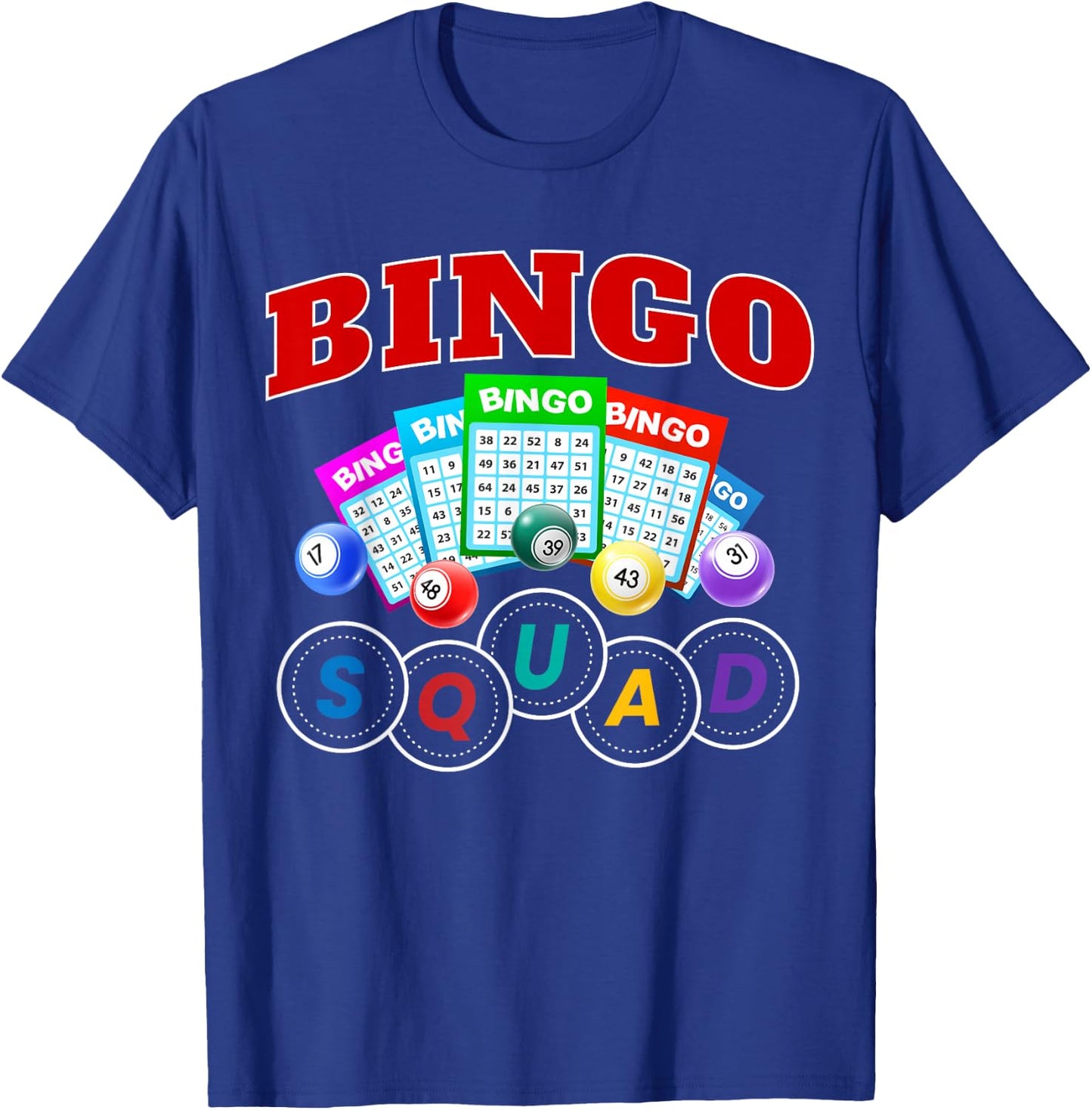Bingo Squad Funny Game Bingo Party Birthday Family Game T-Shirt - T-Shirt | Royal