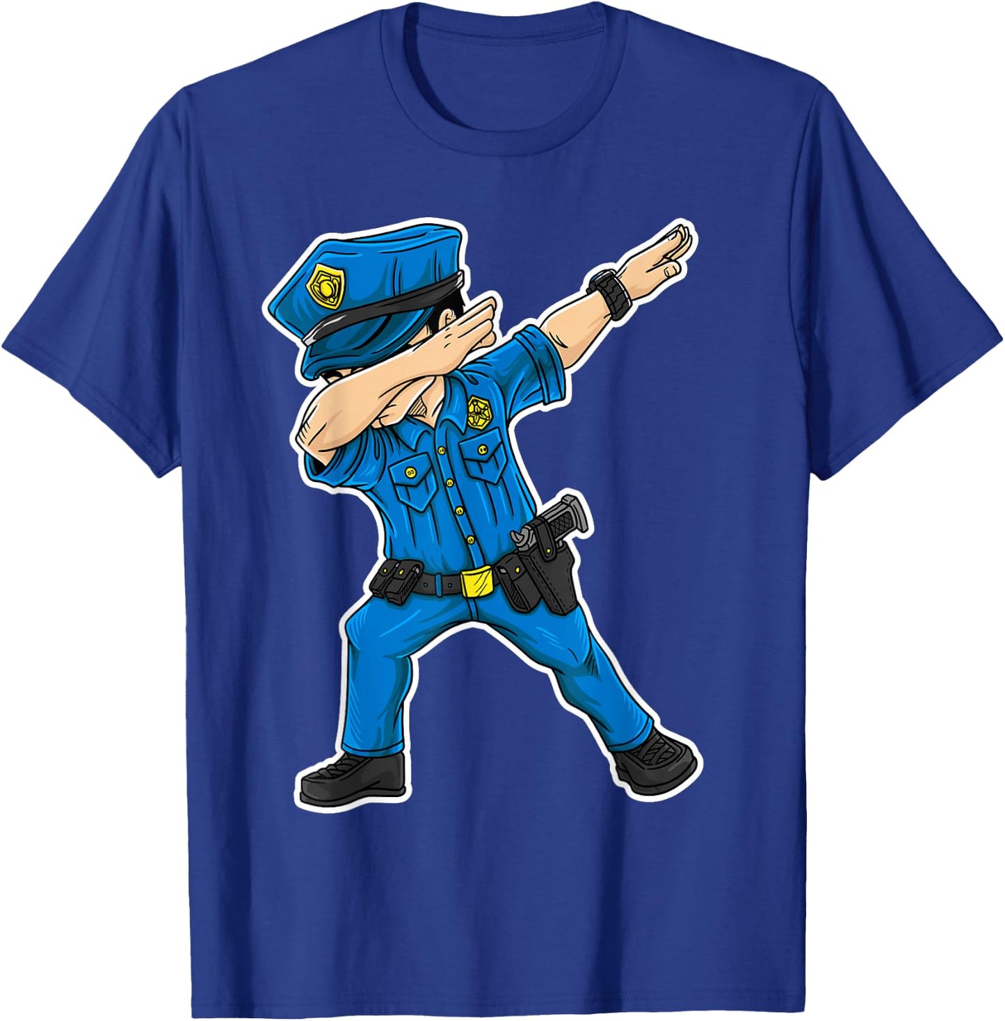 Dabbing Police Gift Funny Policeman Dab Dance T-Shirt - T-Shirt | Royal