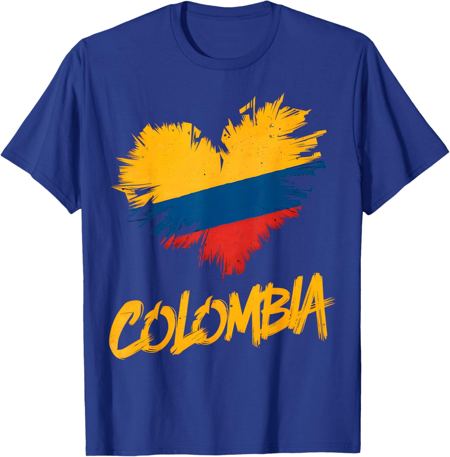 Colombia Heart Flag T-Shirt - T-Shirt | Royal