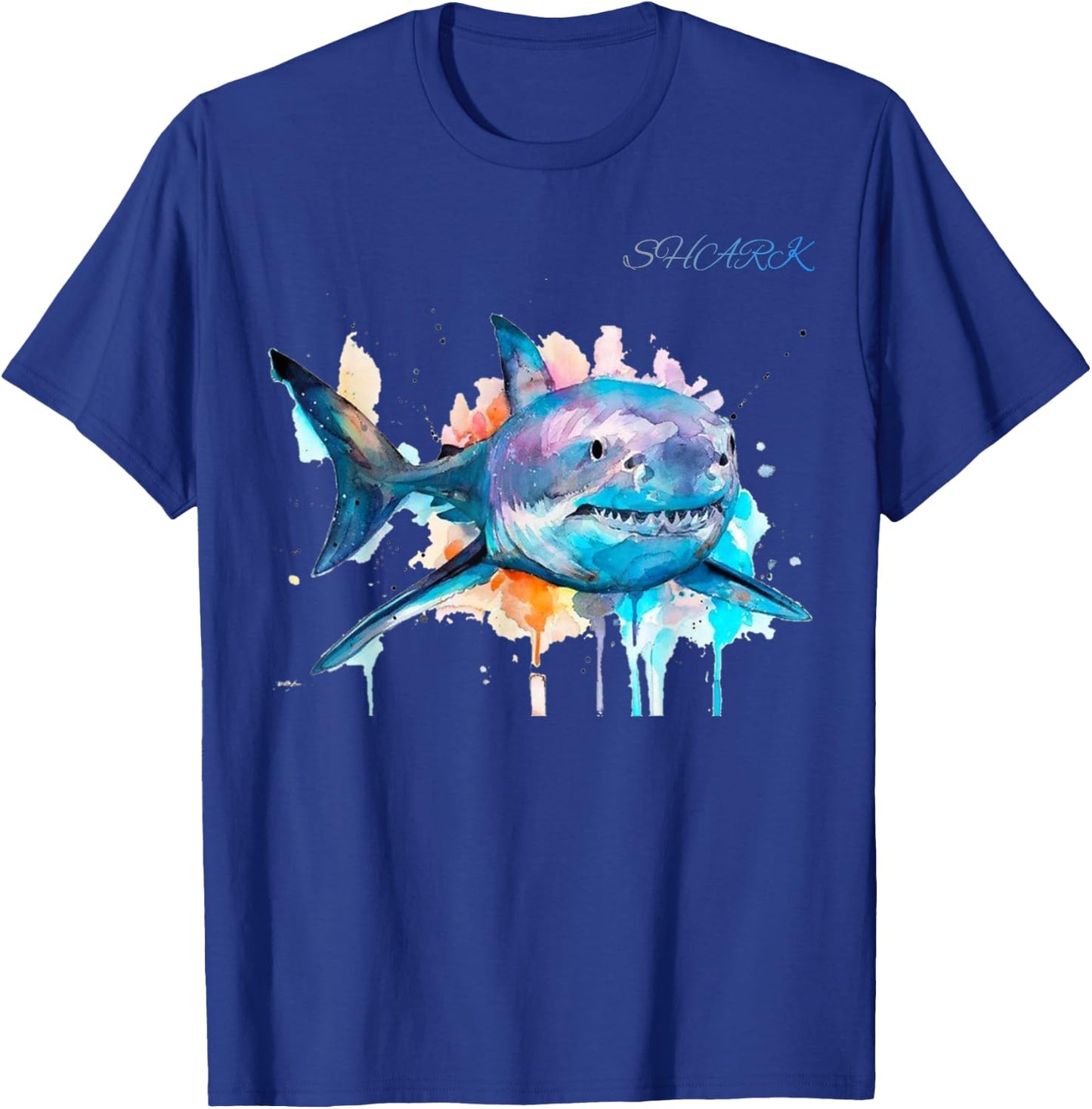 Types of Shark Megalodon Great White Nurse Shark T-Shirt - T-Shirt | Royal