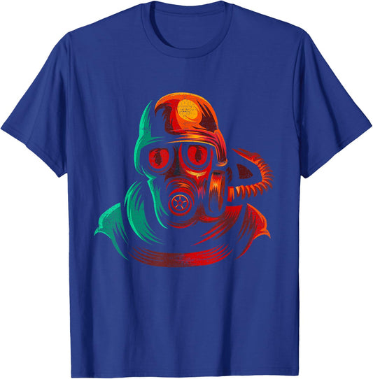 Military And Safety Gas Mask Virus Social Distancing T-Shirt - T-Shirt | Royal