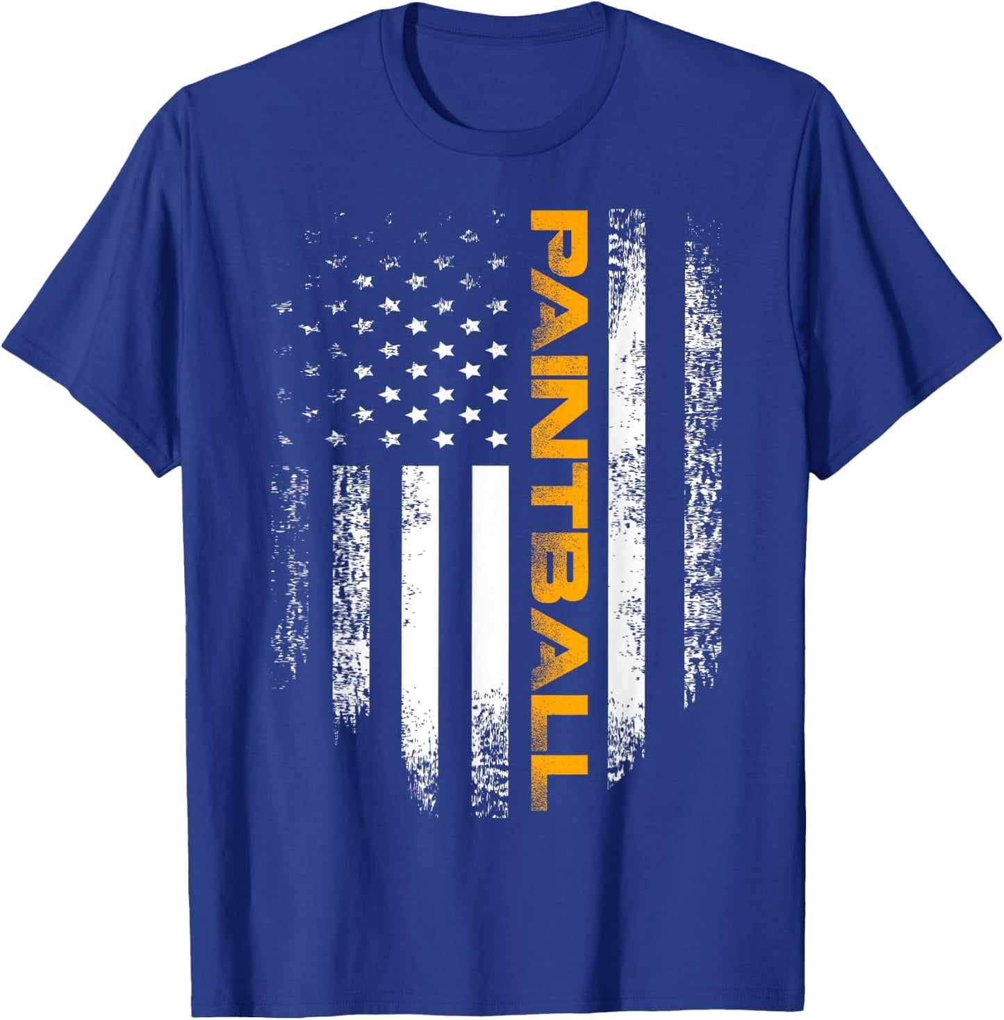 Vintage Paintball with American Flag for Sports Gift T-Shirt - T-Shirt | Royal