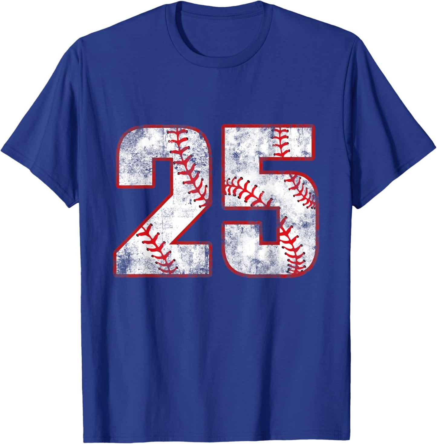 Vintage Baseball 25 Jersey Number T-Shirt - T-Shirt | Royal