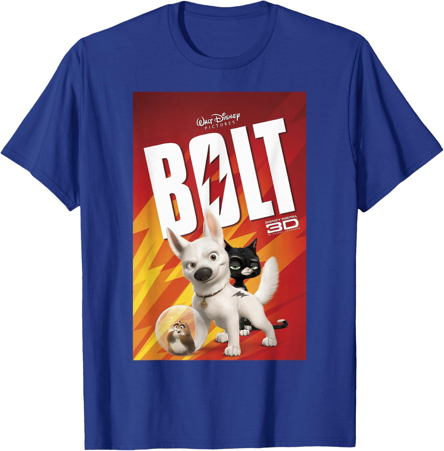 Disney Bolt Poster T-Shirt - T-Shirt | Royal
