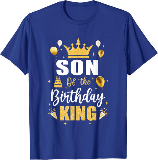 Son Of The Birthday King Boys Men Bday Party T-Shirt - T-Shirt | Royal