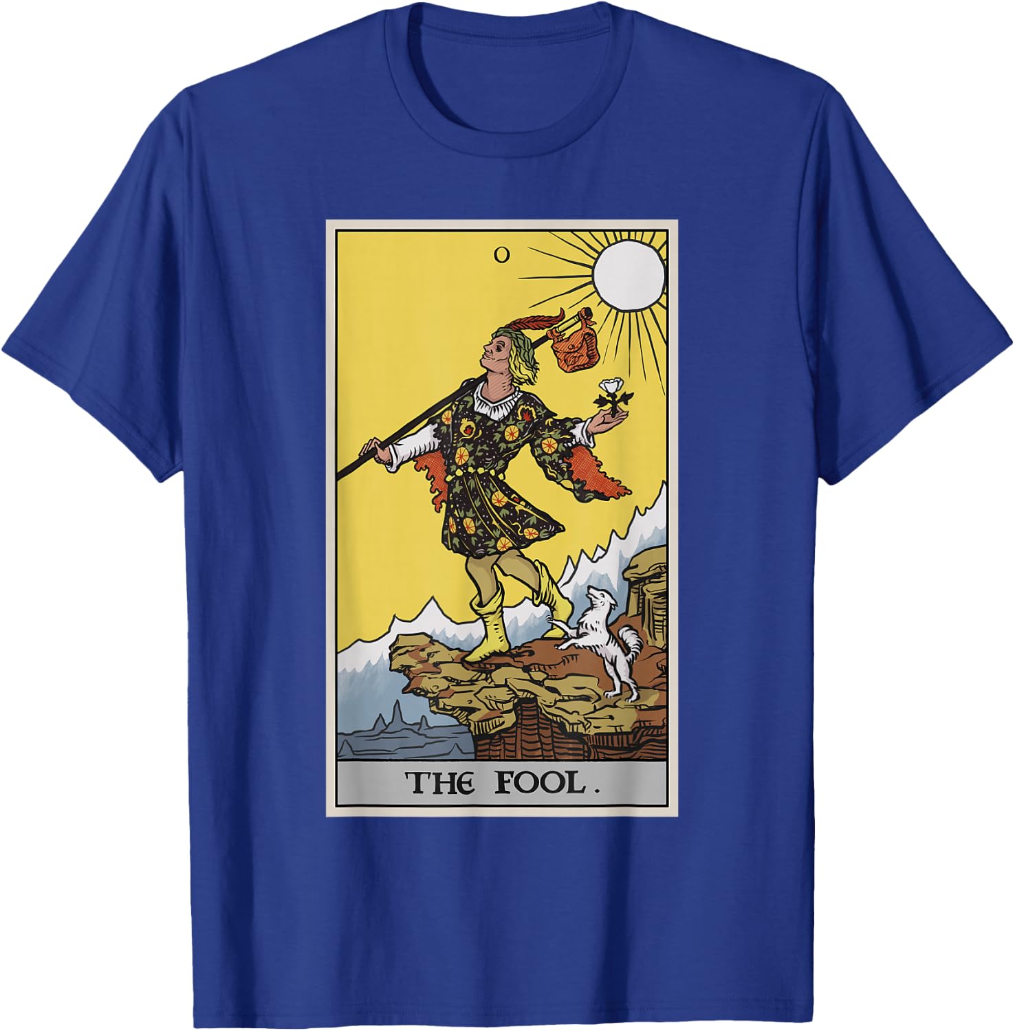 The Fool Tarot Card Pagan Witch Occult Fortune Divination T-Shirt - T-Shirt | Royal
