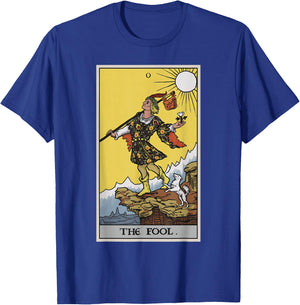 The Fool Tarot Card Pagan Witch Occult Fortune Divination T-Shirt - T-Shirt | Royal
