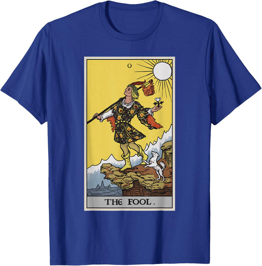 The Fool Tarot Card Pagan Witch Occult Fortune Divination T-Shirt - T-Shirt | Royal