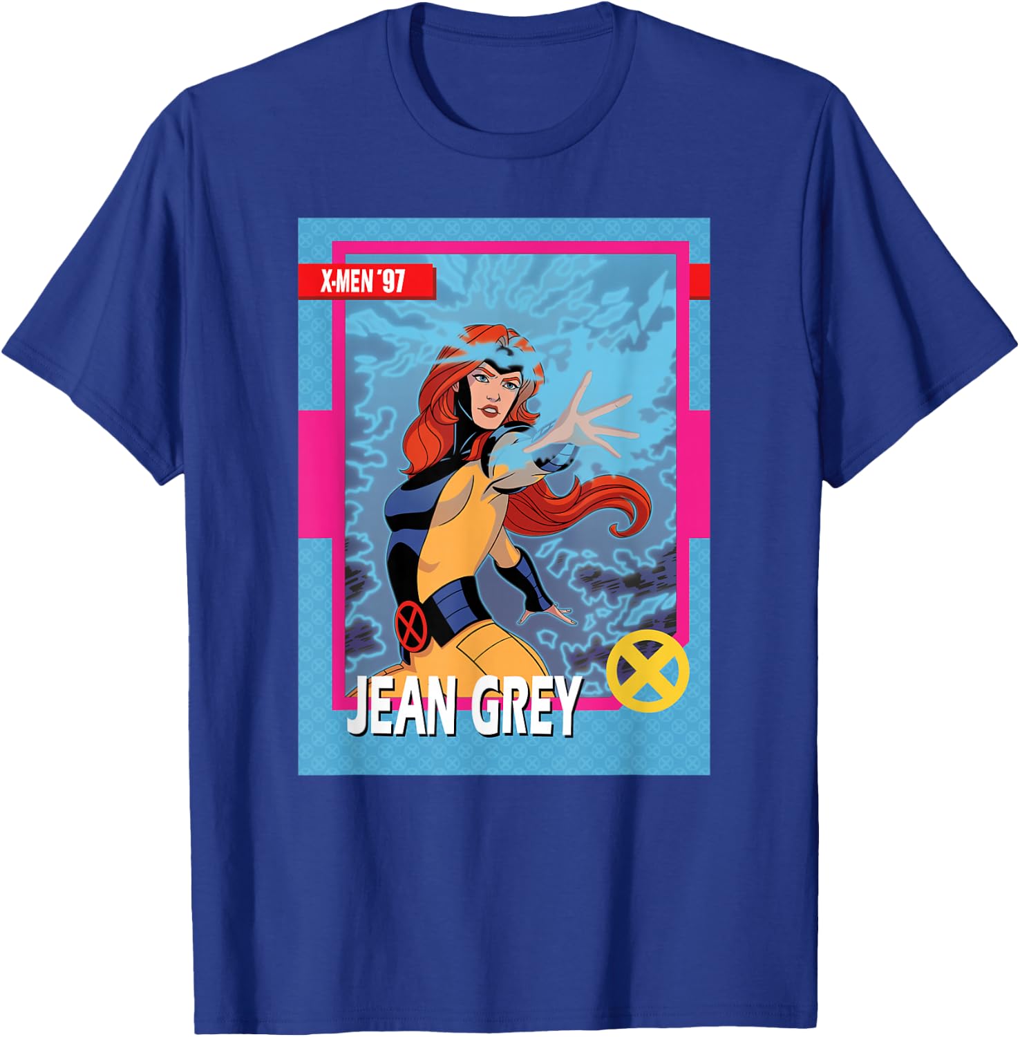 Marvel Studios X-Men '97 Jean Grey Retro Trading Card T-Shirt - T-Shirt | Royal
