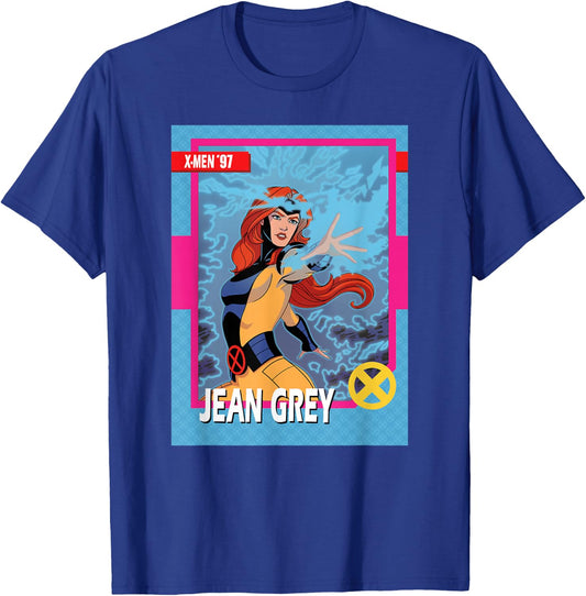 Marvel Studios X-Men '97 Jean Grey Retro Trading Card T-Shirt - T-Shirt | Royal
