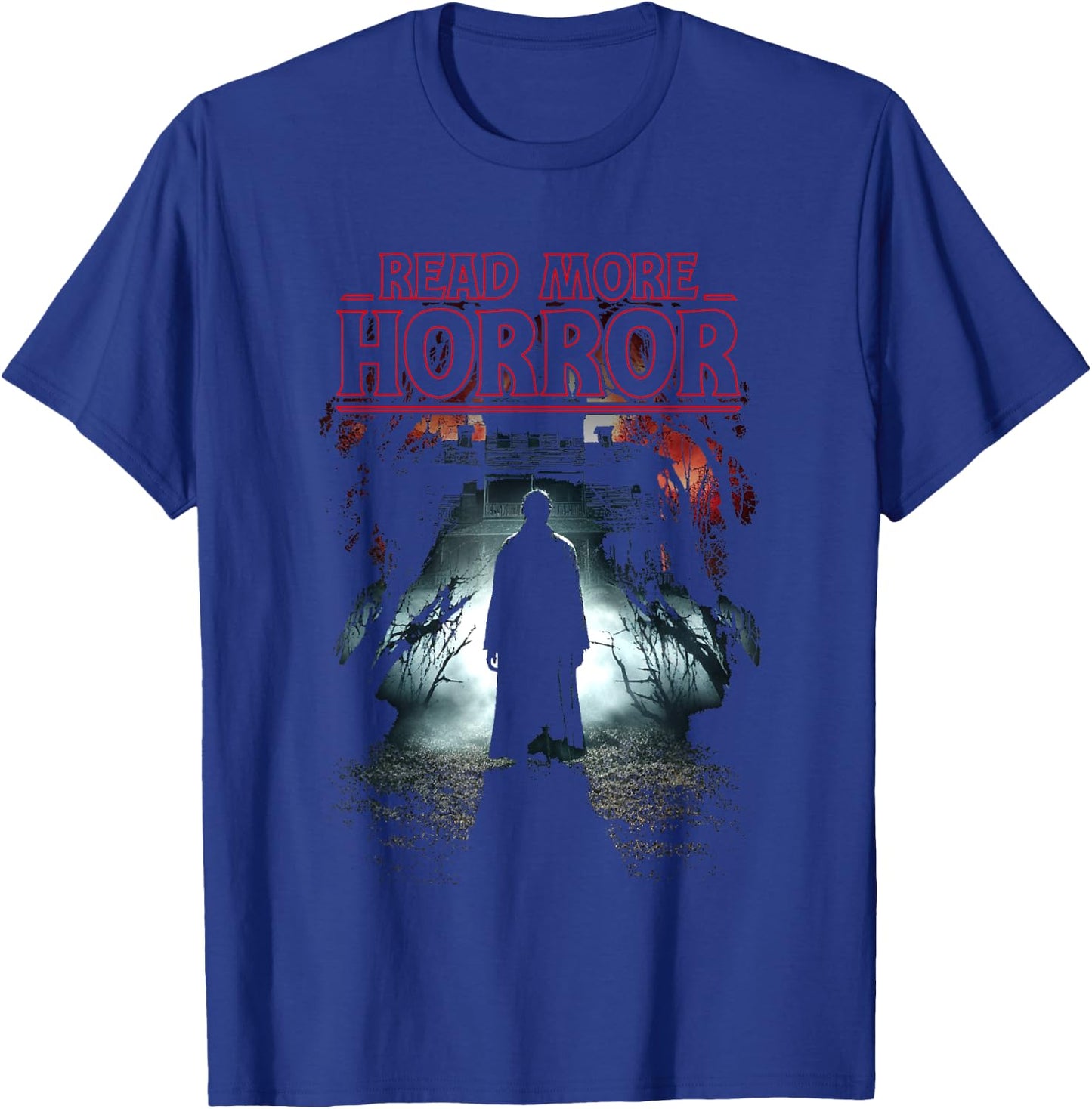 Read More Horror Classic Horror Book Cover Parody T-Shirt - T-Shirt | Royal