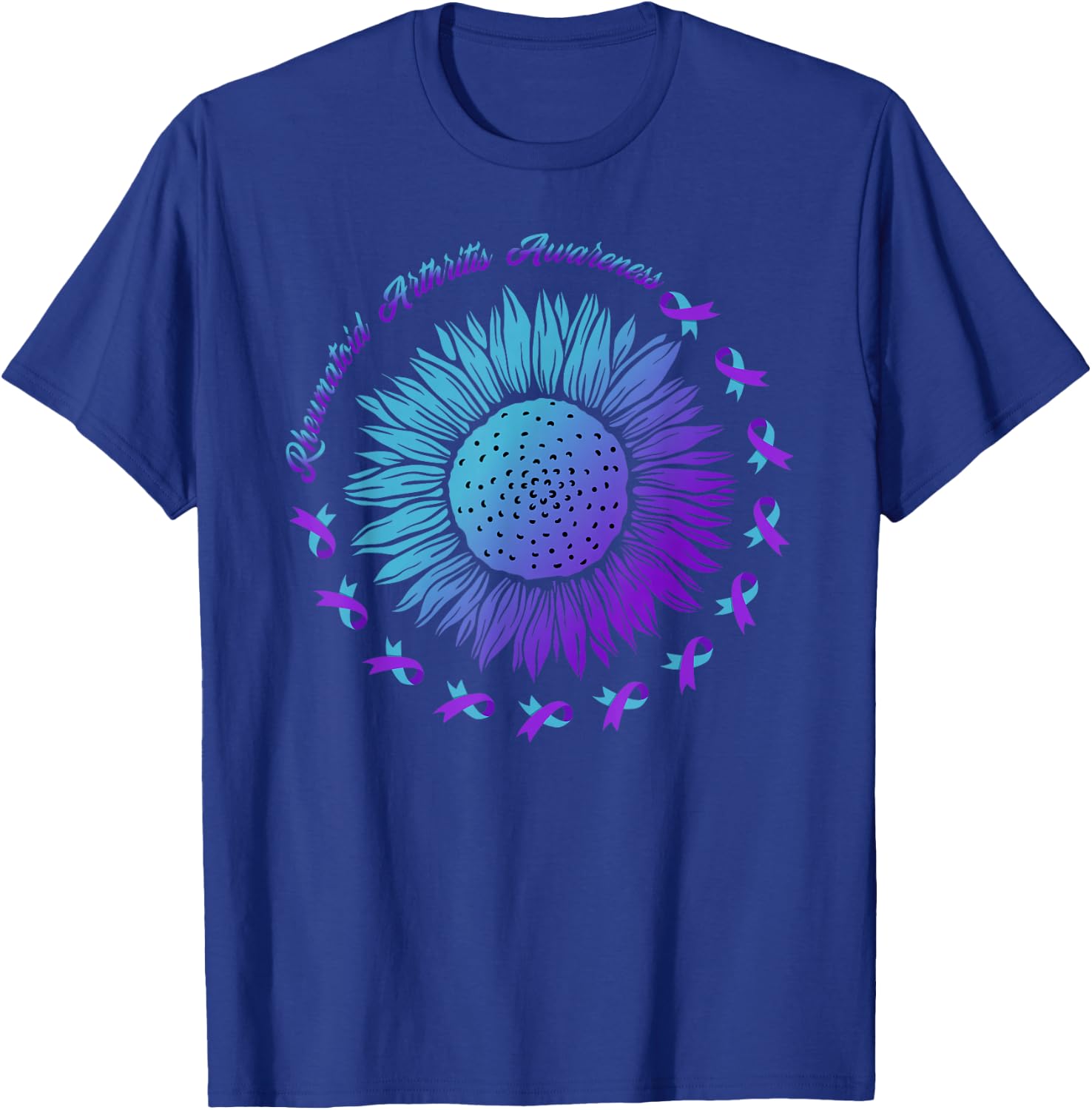 Rheumatoid Arthritis Ribbon Rheumatoid Arthritis Awareness T-Shirt - T-Shirt | Royal