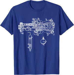 Core Reactor Patent Nuclear Technology Physics Atomic Physics T-Shirt - T-Shirt | Royal