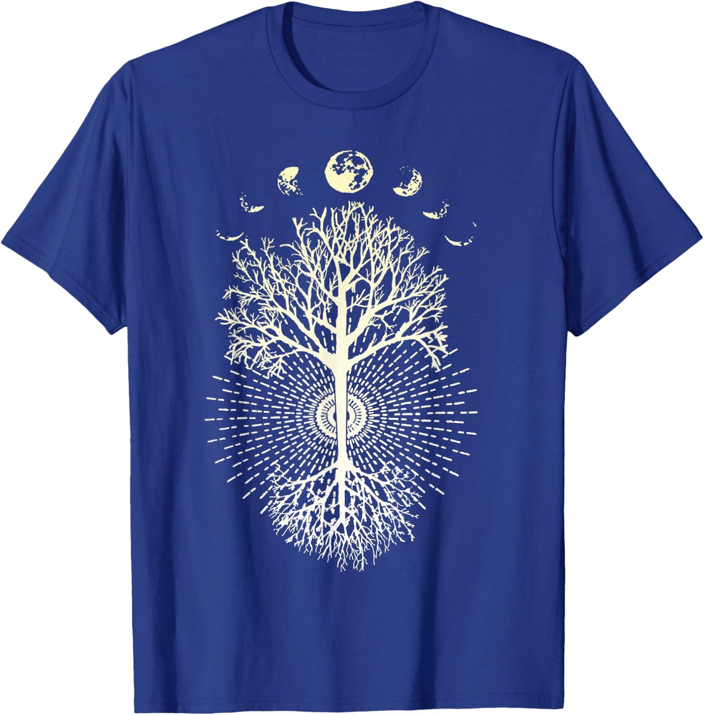 Phases of the Moon Tree of Life Mindfulness T-Shirt - T-Shirt | Royal