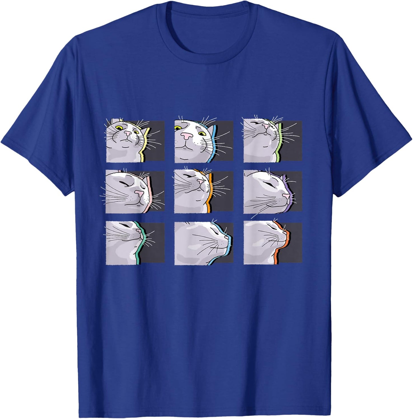 Cat Vibing Meme / CatJAM / Funny Cat Vibing to Music Men Women Kids T-Shirt - T-Shirt | Royal