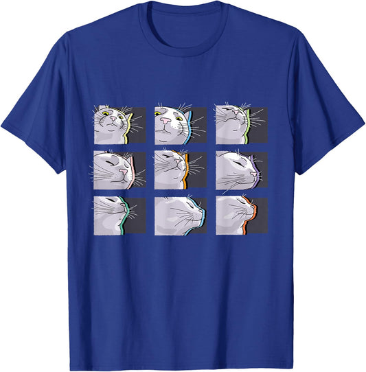 Cat Vibing Meme / CatJAM / Funny Cat Vibing to Music Men Women Kids T-Shirt - T-Shirt | Royal