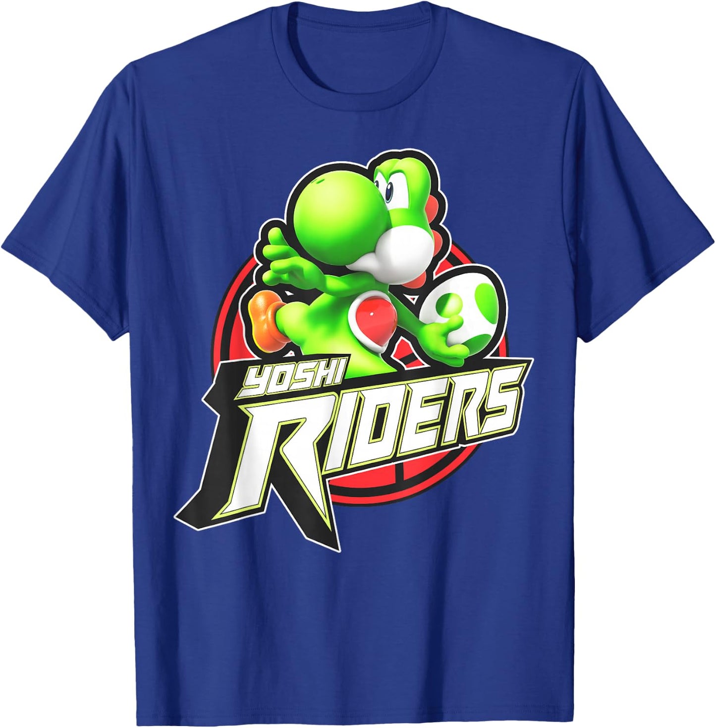 Super Mario Yoshi Riders Logo T-Shirt - T-Shirt | Royal