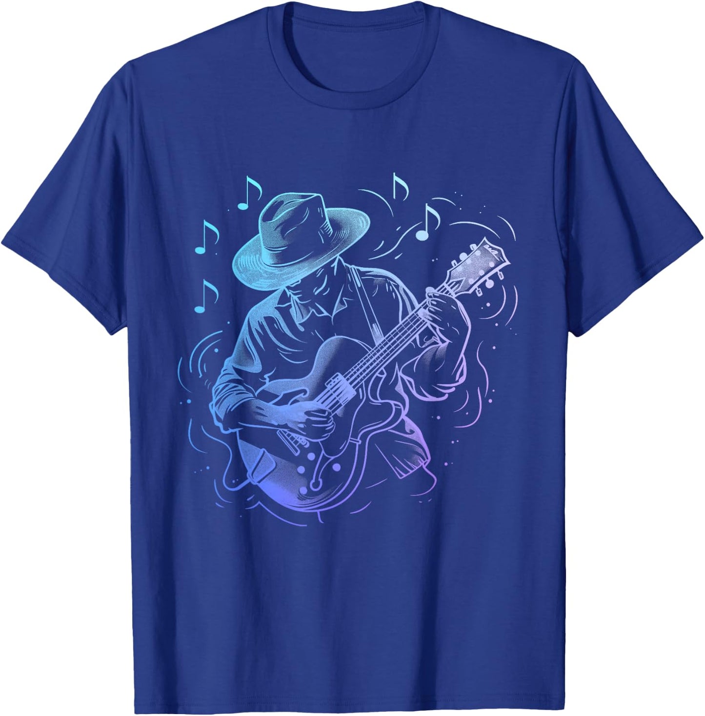 Guitar Player Jazz Blues Music Blues Musician Guitarist T-Shirt - T-Shirt | Royal