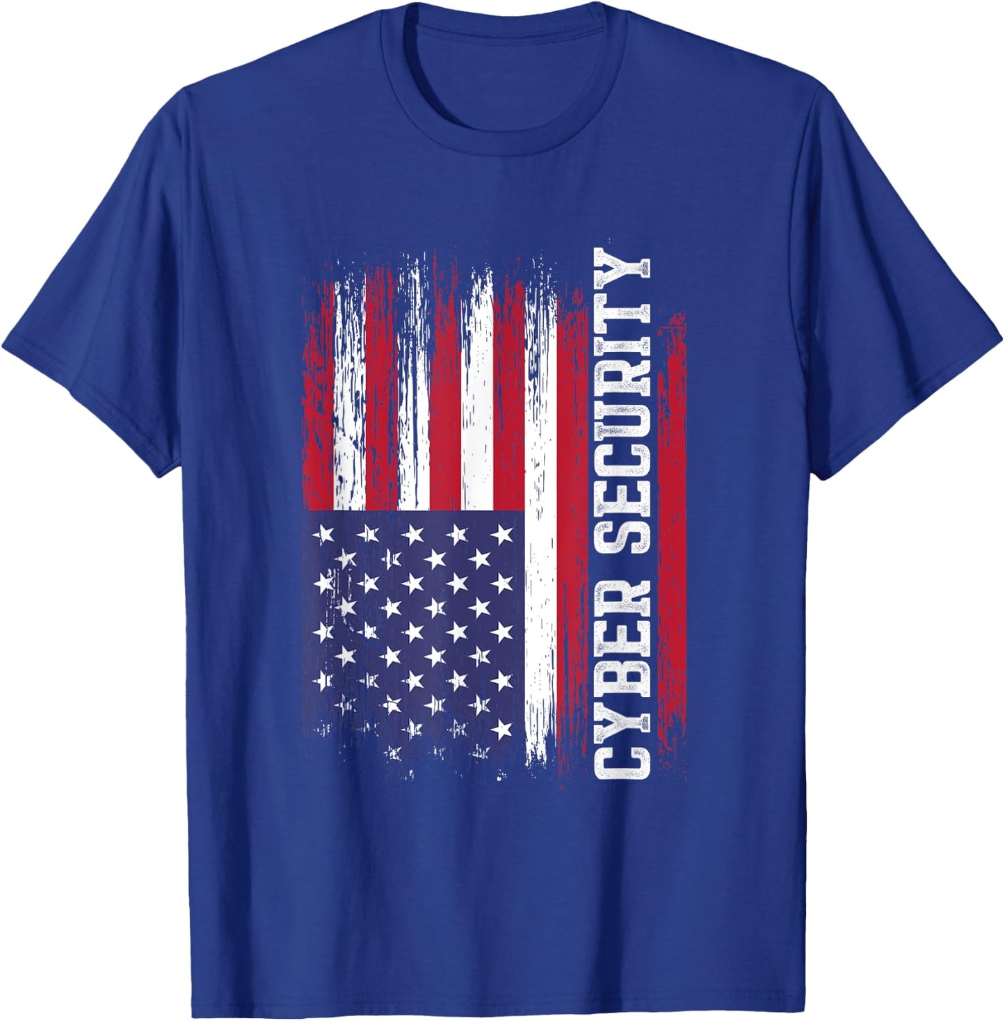 Cybersecurity IT Analyst US Flag Certified Tech Security T-Shirt - T-Shirt | Royal