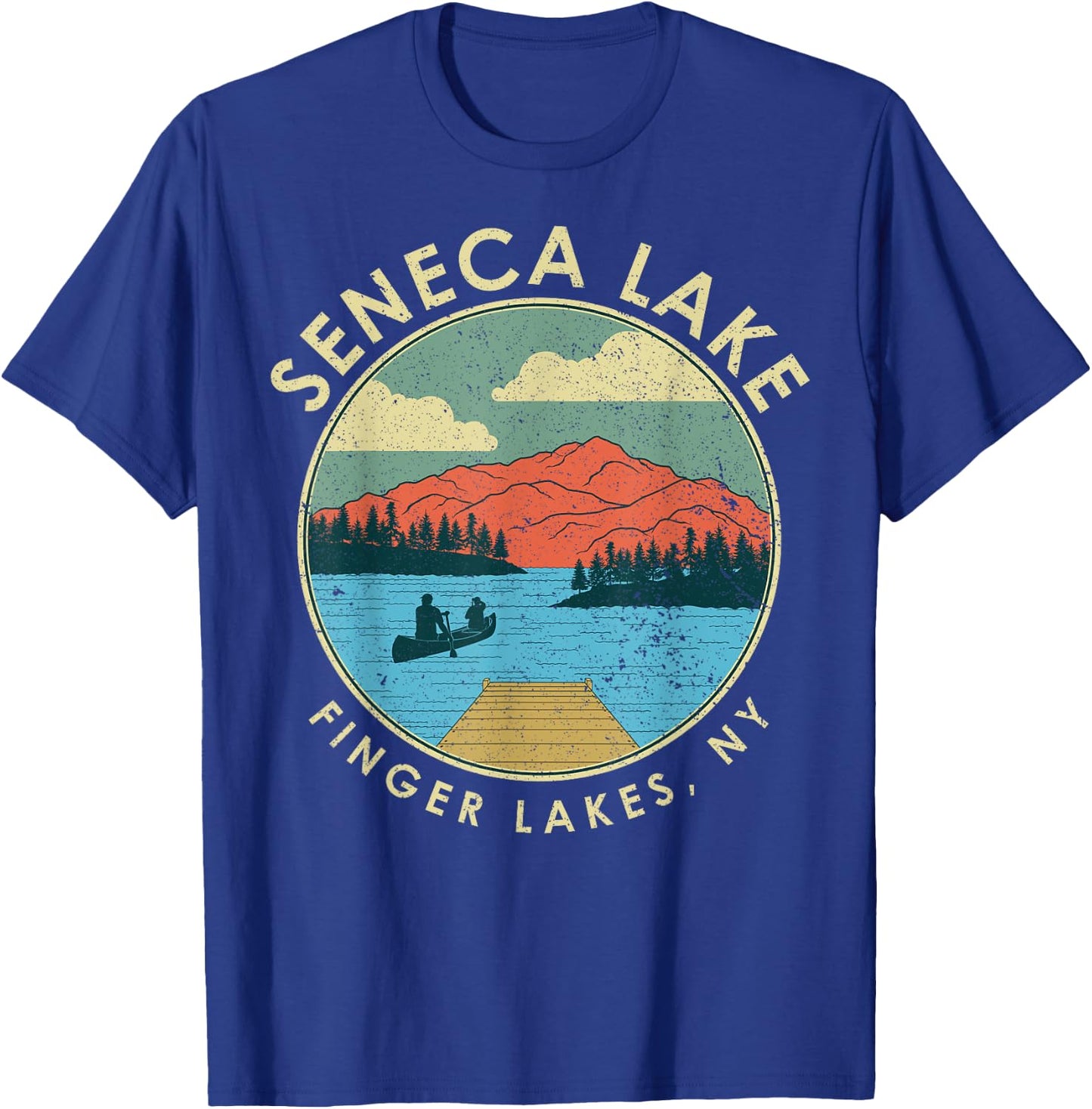 Finger Lakes NY New York Seneca Lake T-Shirt - T-Shirt | Royal