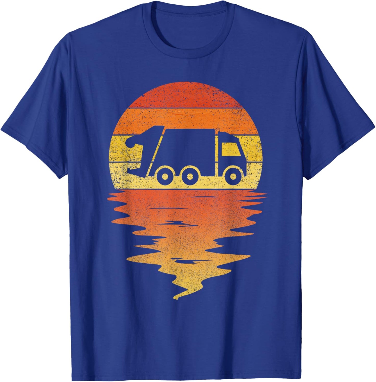 Garbage truck shirt retro sunset 70s vintage Garbage truck T-Shirt - T-Shirt | Royal