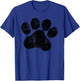 Vintage Dog Paw Men Kids Dog Lovers Small T-Shirt - T-Shirt | Royal