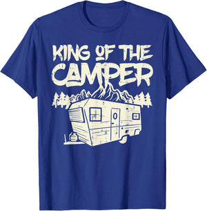 King Of The Camper Camping Family Matching Men Dad Grandpa T-Shirt - T-Shirt | Royal