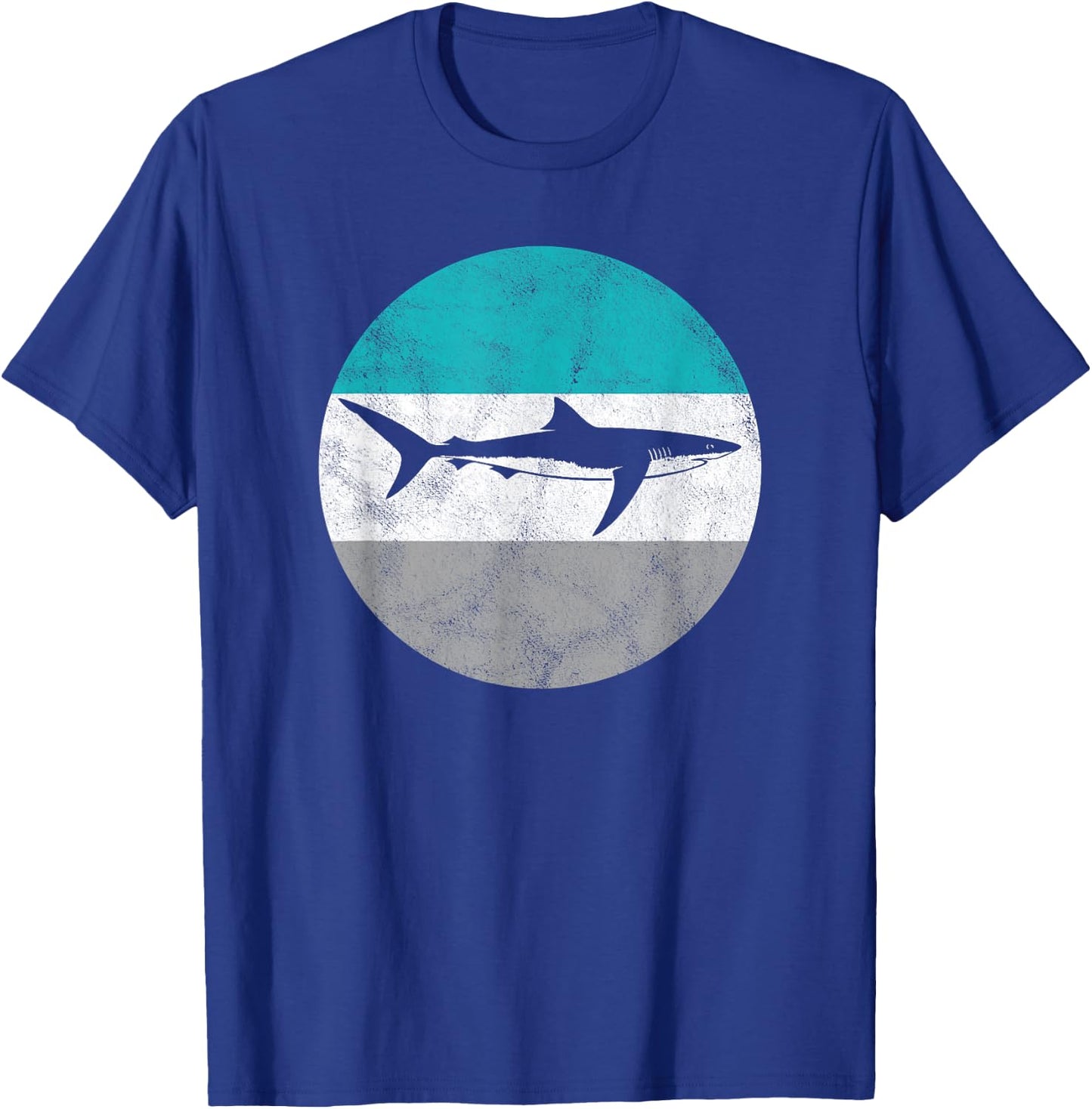 Blue Shark Retro Gift or Boys T-Shirt - T-Shirt | Royal