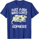 Just A Girl Who Loves Gophers Gift Rodent Animal T-Shirt - T-Shirt | Royal
