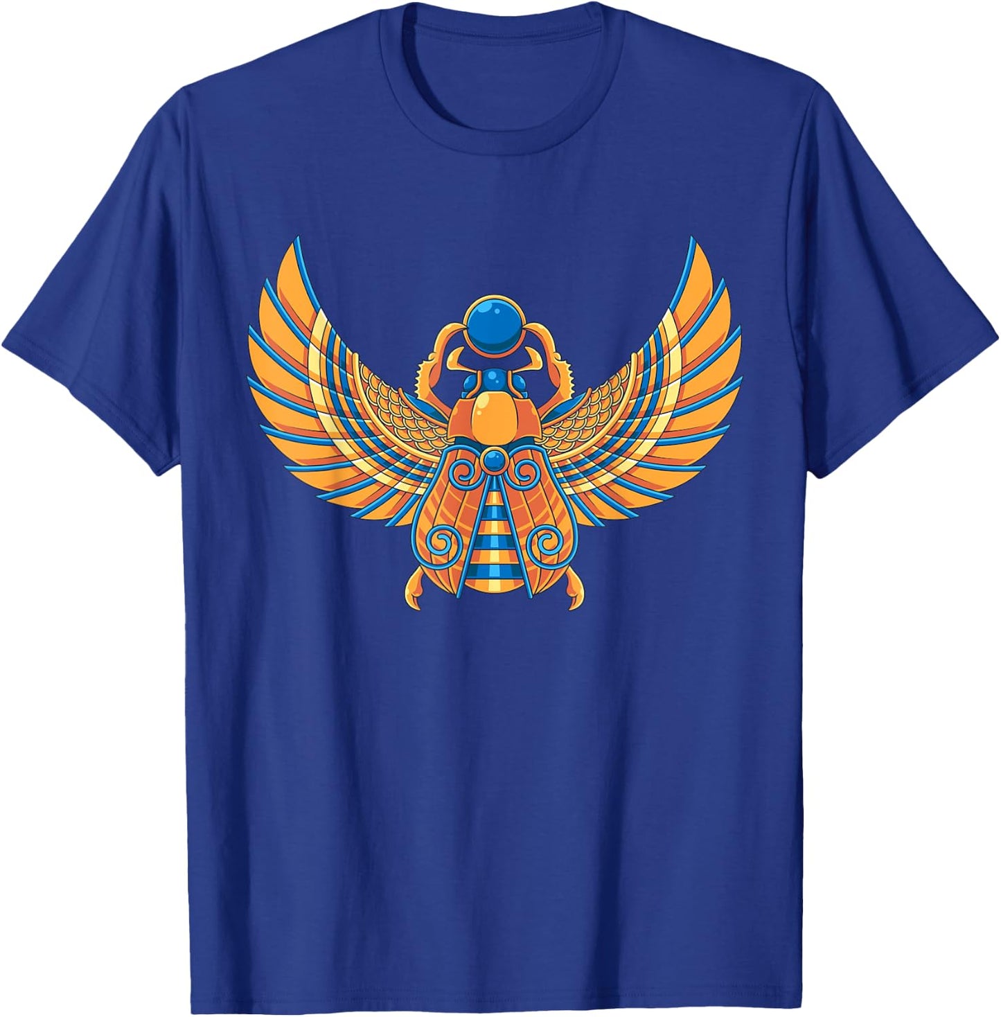 Egyptian Scarab Beetle Ankh Eye Of Horus Ancient Symbol T-Shirt - T-Shirt | Royal
