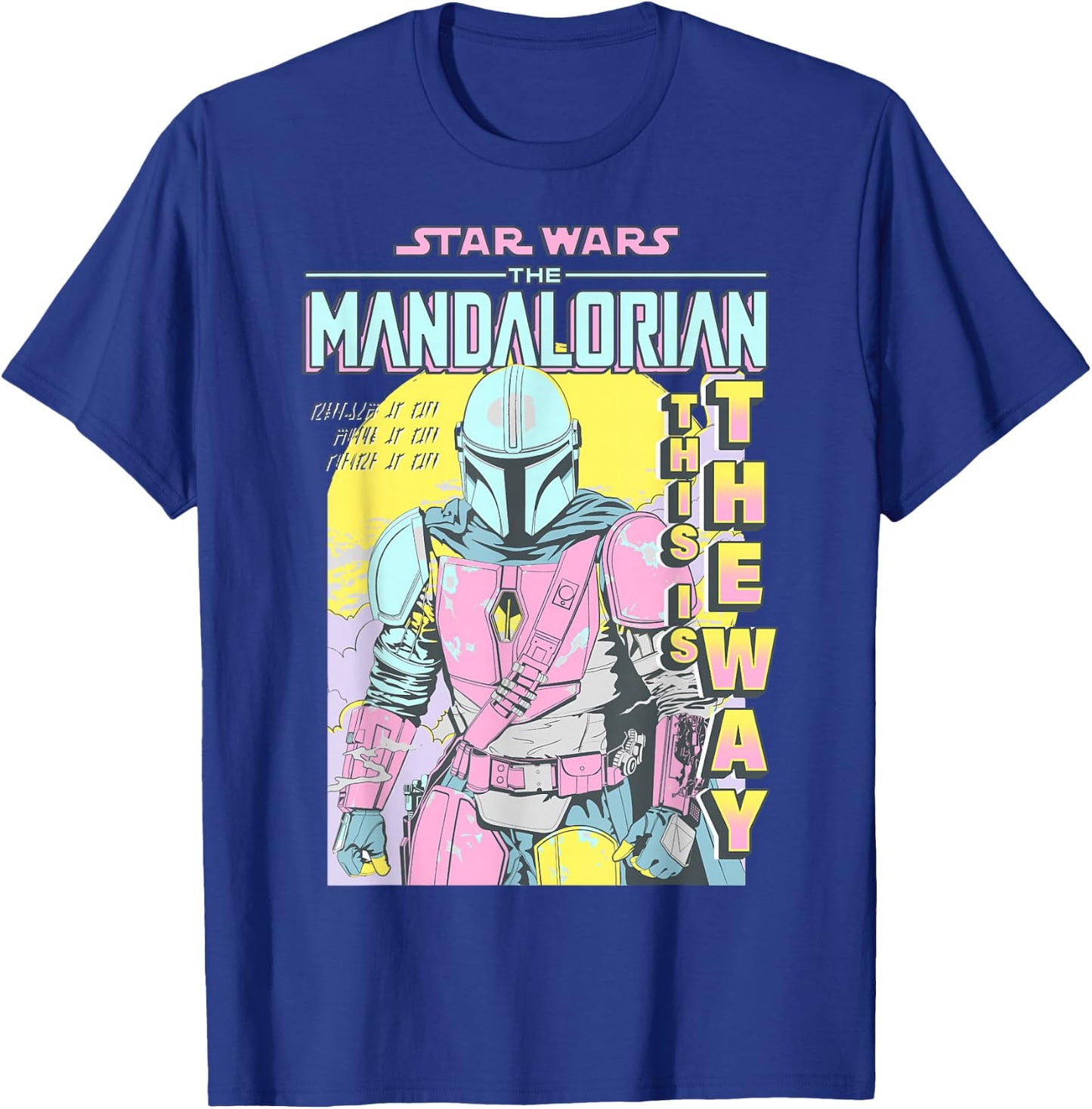 Star Wars: The Mandalorian This Is The Way Neon Comic T-Shirt - T-Shirt | Royal