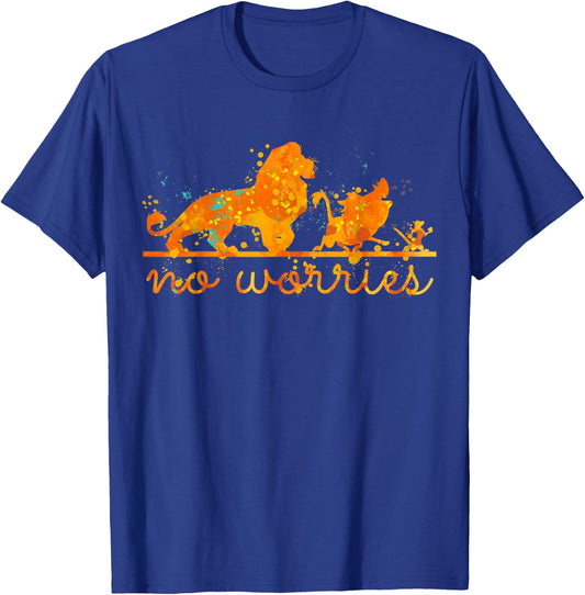 Disney The Lion King Group Shot No Worries Splatter T-Shirt - T-Shirt | Royal