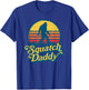 Squatch Daddy Vintage Sun Bigfoot & Funny Sasquatch Retro T-Shirt - T-Shirt | Royal