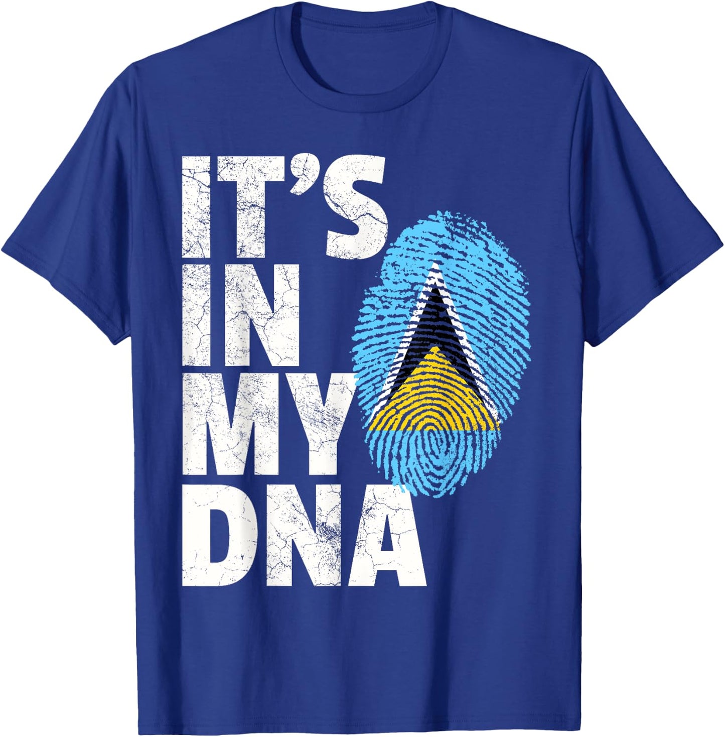 IT'S IN MY DNA St. Saint Lucia Flag Pride National Country T-Shirt - T-Shirt | Royal