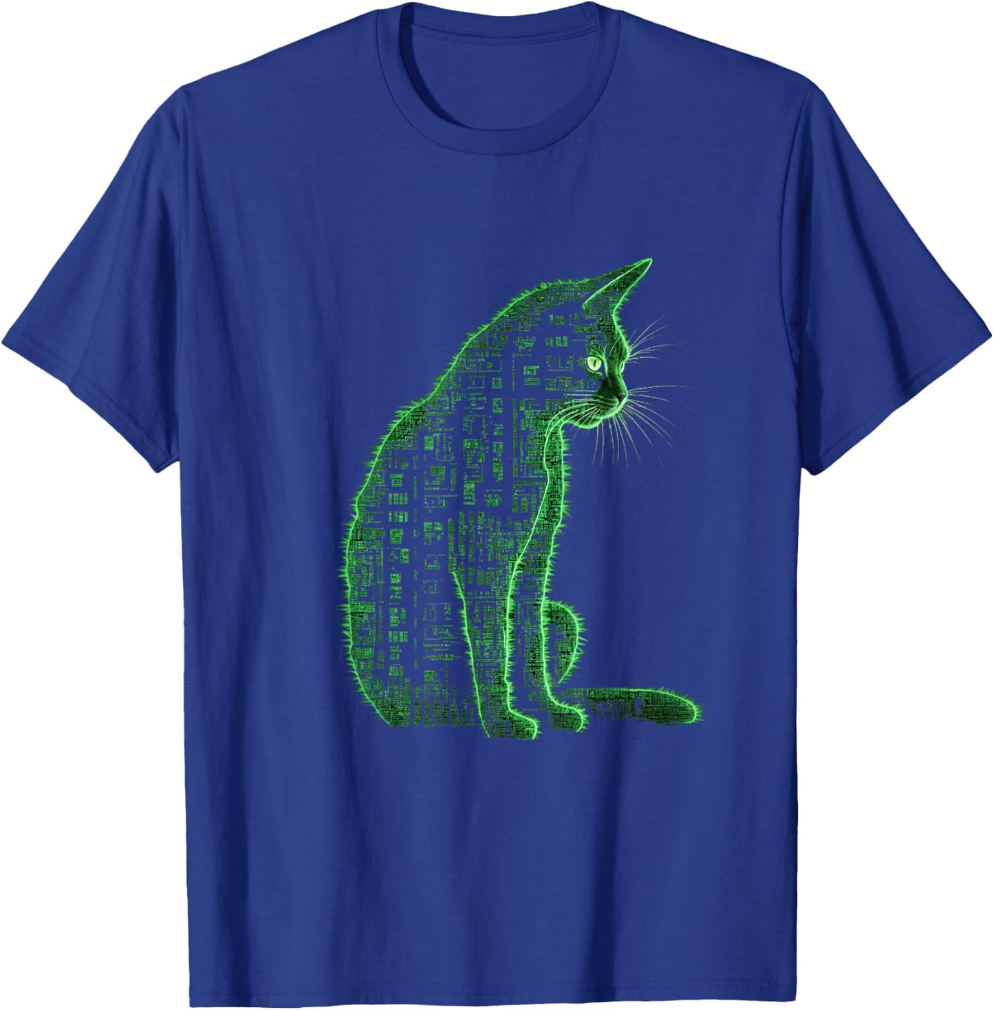 Matrix Cat Art T-Shirt - T-Shirt | Royal