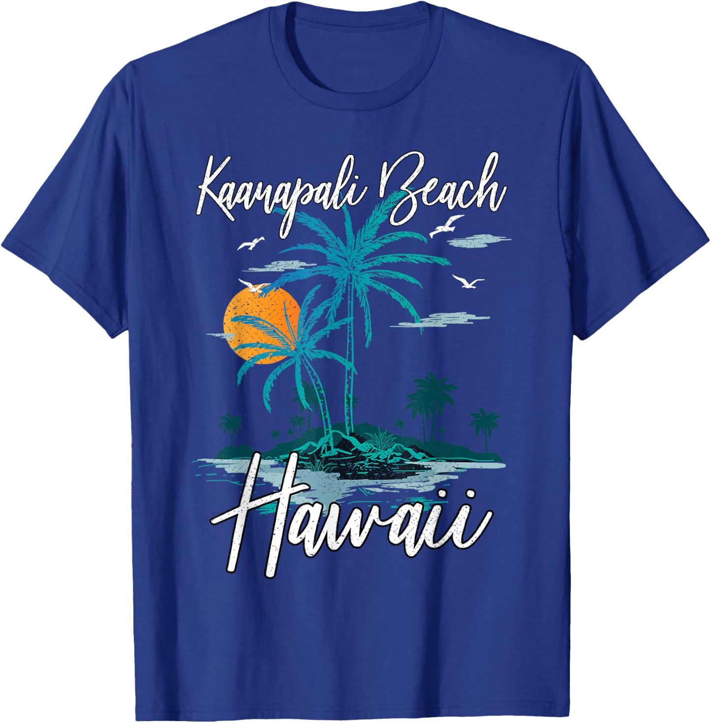 Family Vacation Retro Sunset Hawaii Kaanapali Beach T-Shirt - T-Shirt | Royal