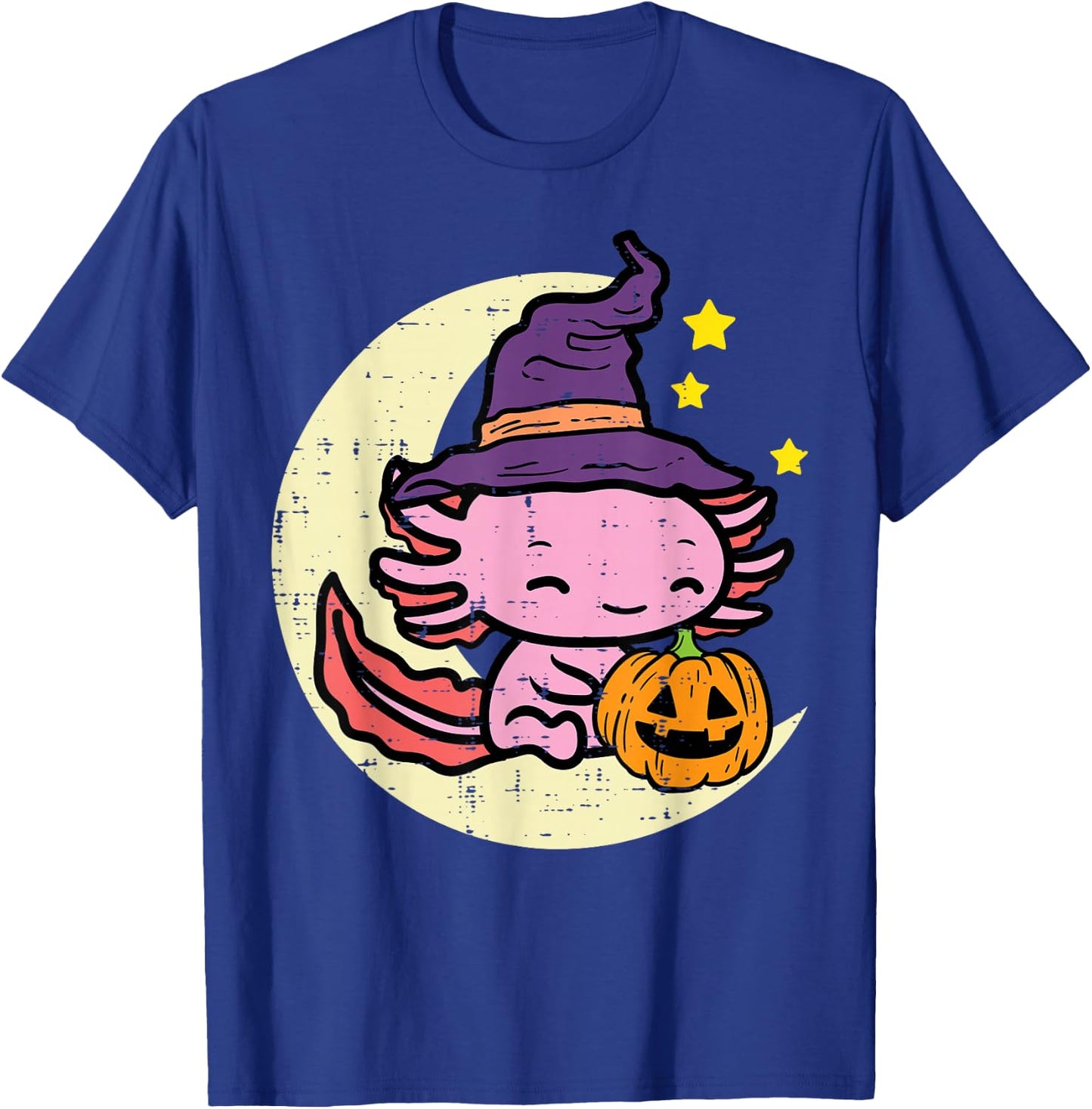 Halloween Axolotl Cute Fall Costume Girls Kids Toddler Women T-Shirt - T-Shirt | Royal