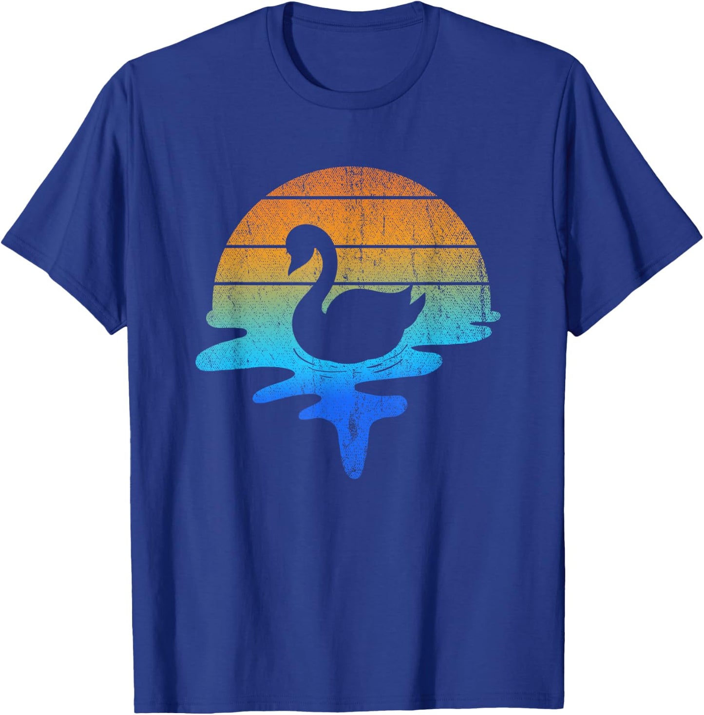 Retro Lake Cute Animal Bird Zoo Keeper Gift Pretty Swan T-Shirt - T-Shirt | Royal