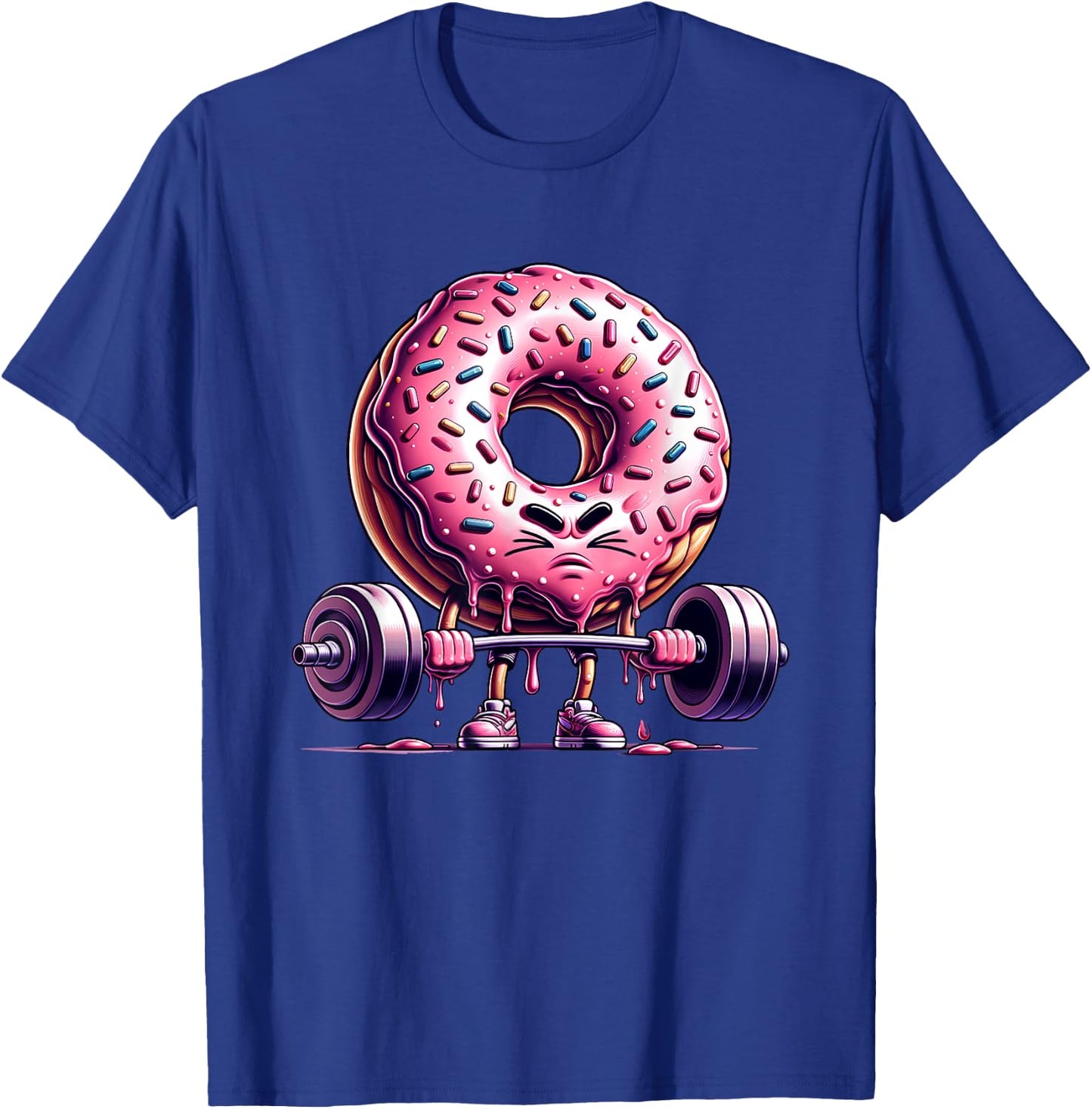 Donut Deadlift Weightlifing Funny Fitness Workout Gym Lover T-Shirt - T-Shirt | Royal