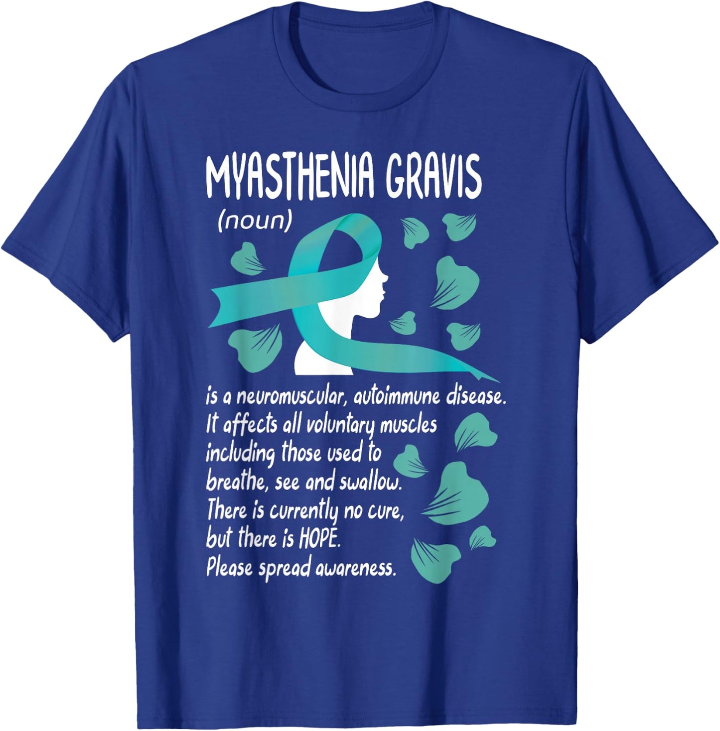 MG Awareness Myasthenia Gravis Neuromuscular Disease Family T-Shirt - T-Shirt | Royal