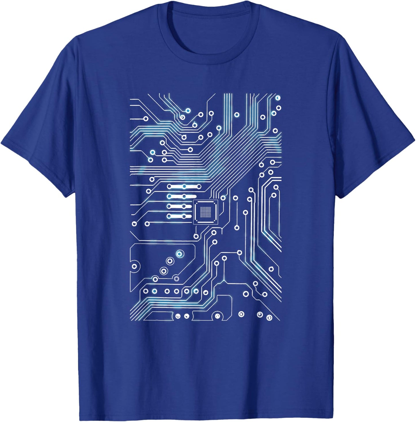 Chip Printed Circuit Cool Computer Techy Nerd Engineer T-Shirt - T-Shirt | Royal
