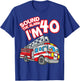 Sound The Alarm I'm 40 Fire Engine Firefighter 40th Birthday T-Shirt - T-Shirt | Royal