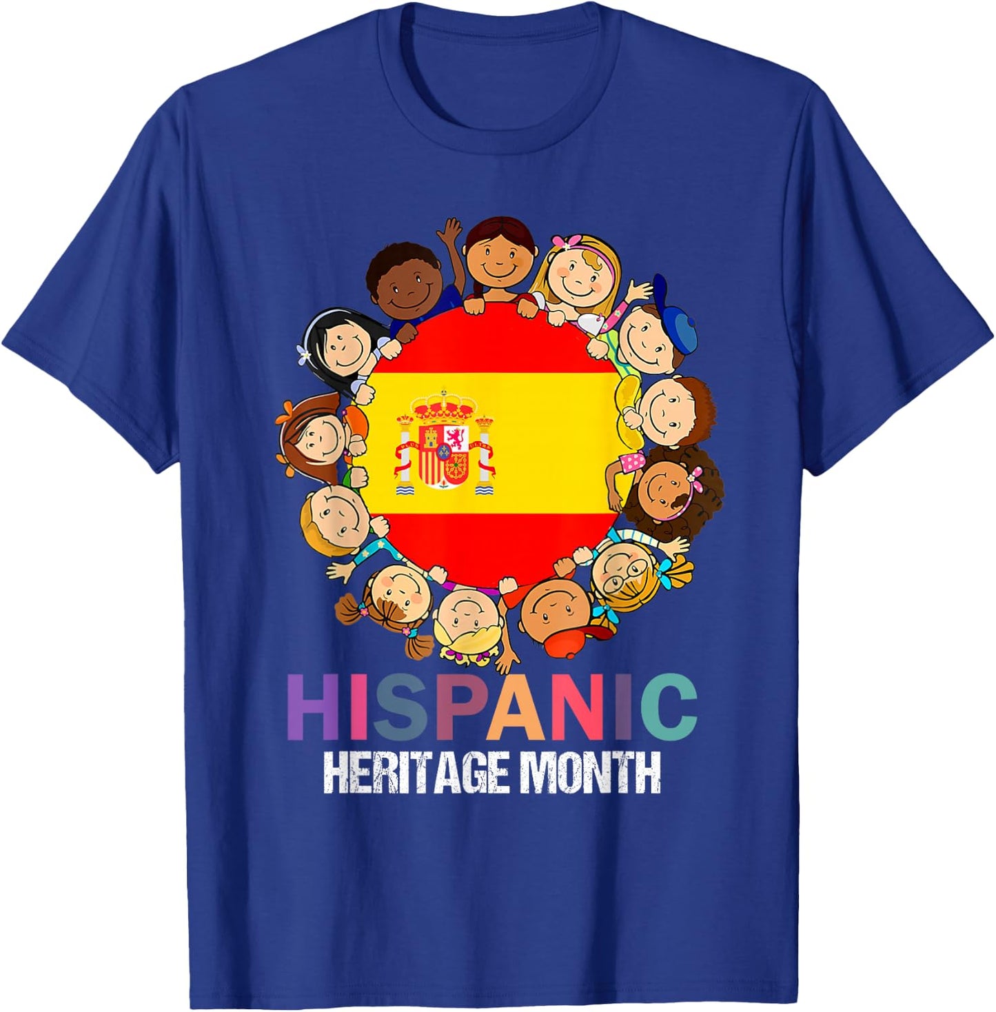 hsipanic heritage month, spain flag Boy Kids Girl T-Shirt - T-Shirt | Royal