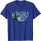 Starry Night Heart by Vincent van Gogh | Famous Painting T-Shirt - T-Shirt | Royal