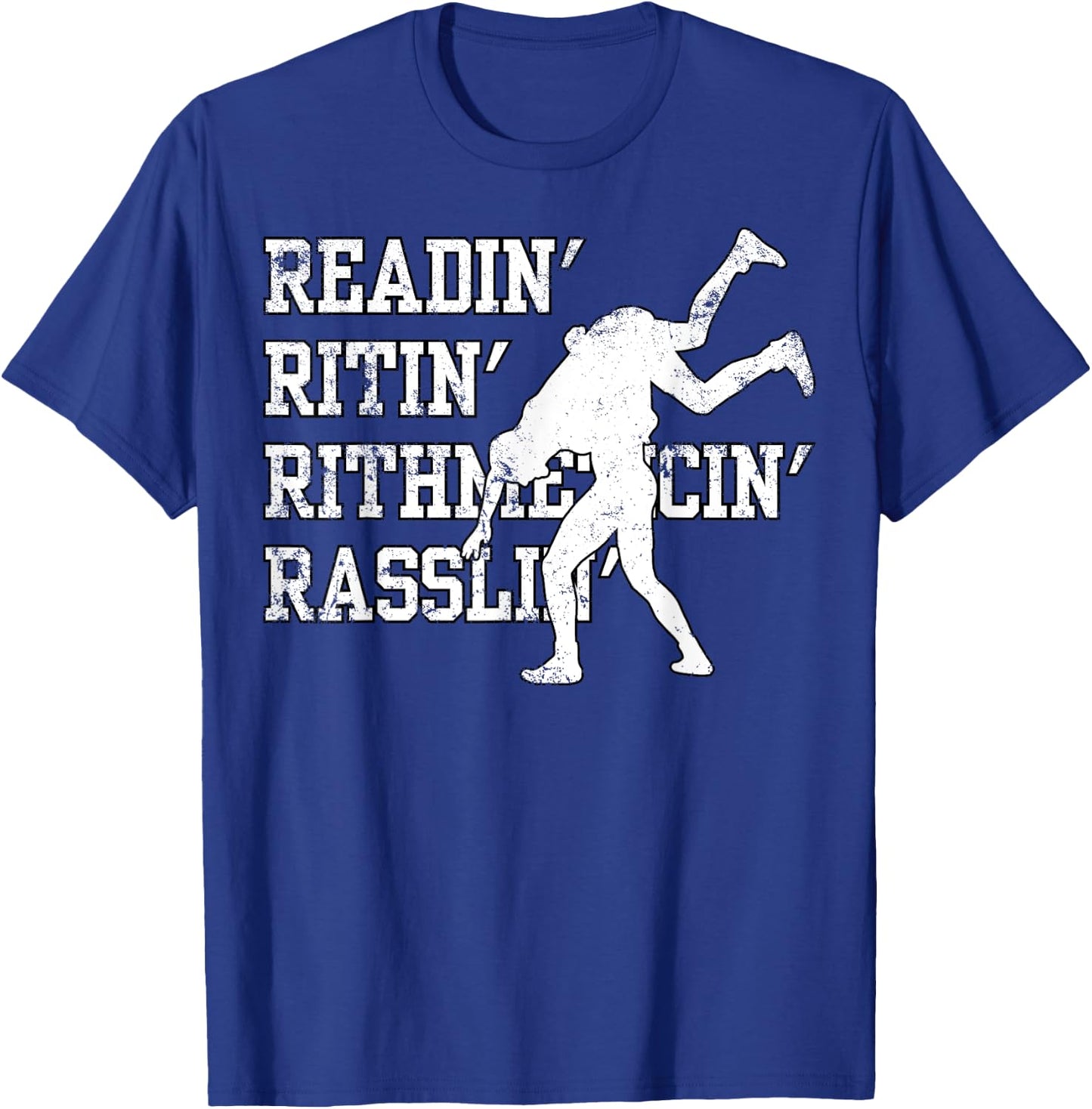 Funny Wrestling Funny Rassling Wrestler Love To Wrestle Gym T-Shirt - T-Shirt | Royal