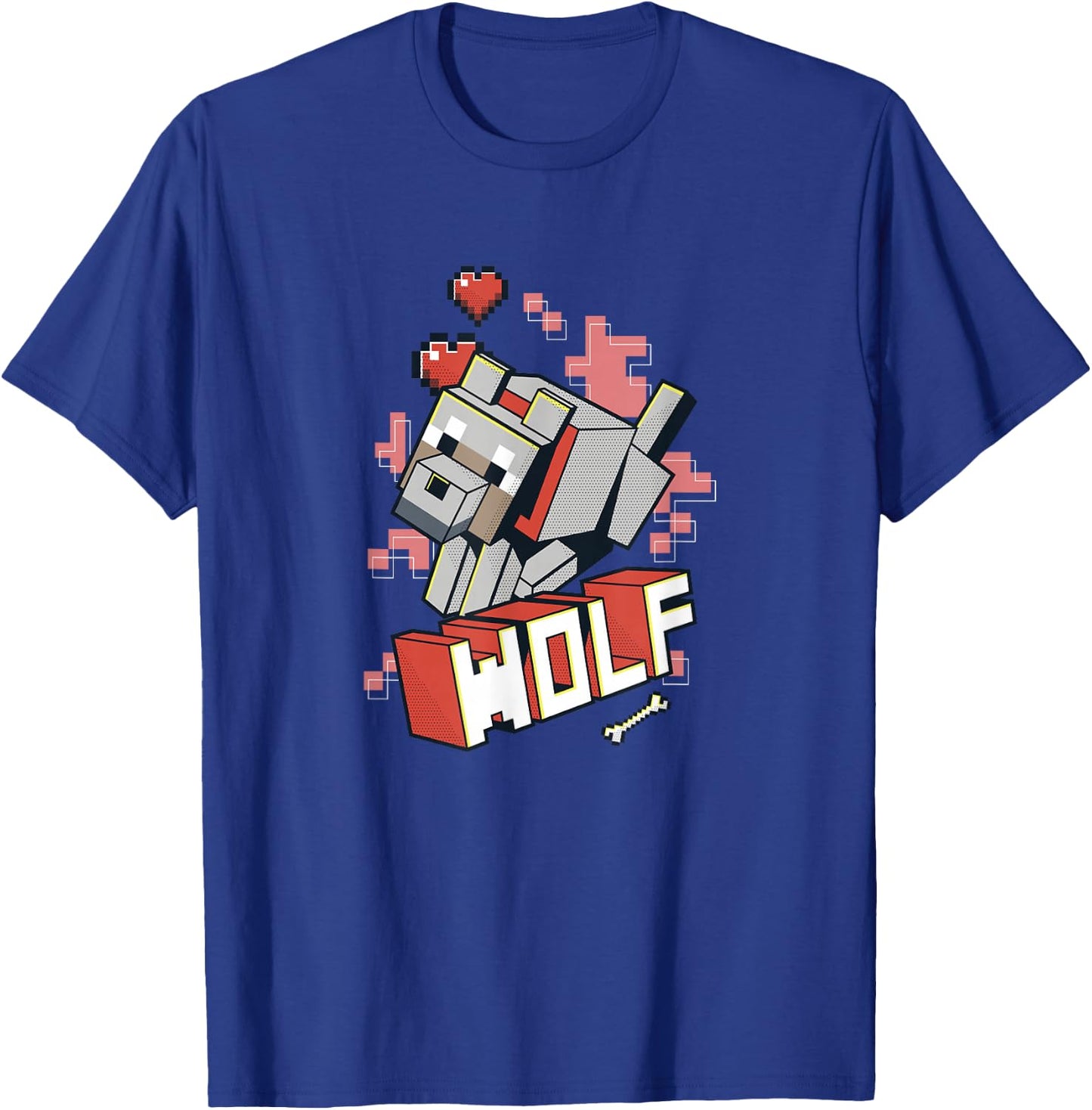 Minecraft Wolf Hero Love T-Shirt - T-Shirt | Royal
